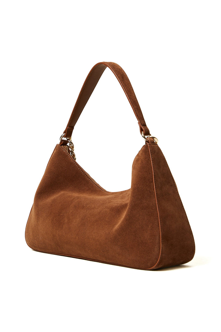 TWINSET Borsa 'Liliane' media color cuoio in suede - Mancinelli 1954