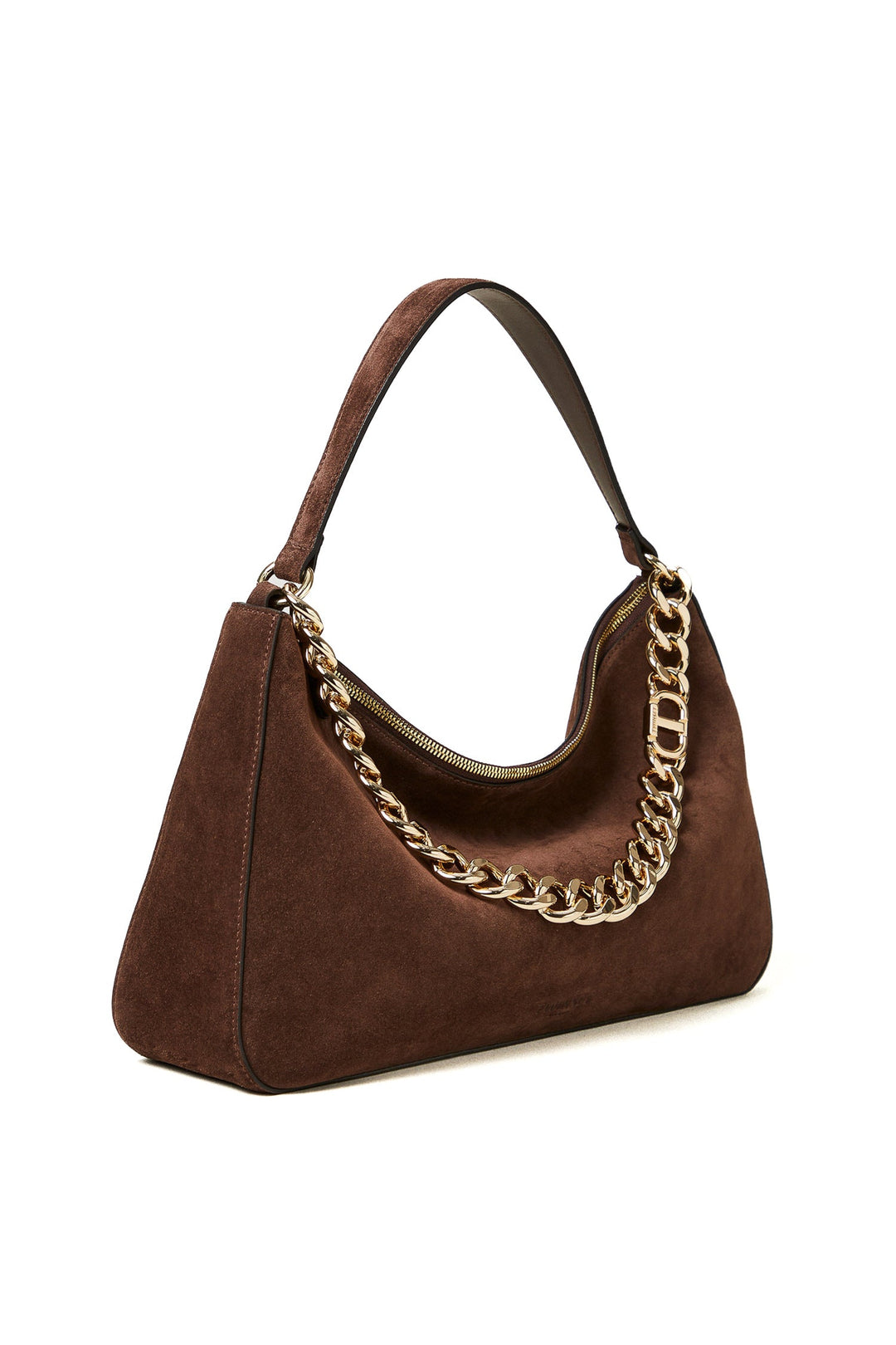 TWINSET Borsa 'Liliane' media color caffè in suede - Mancinelli 1954