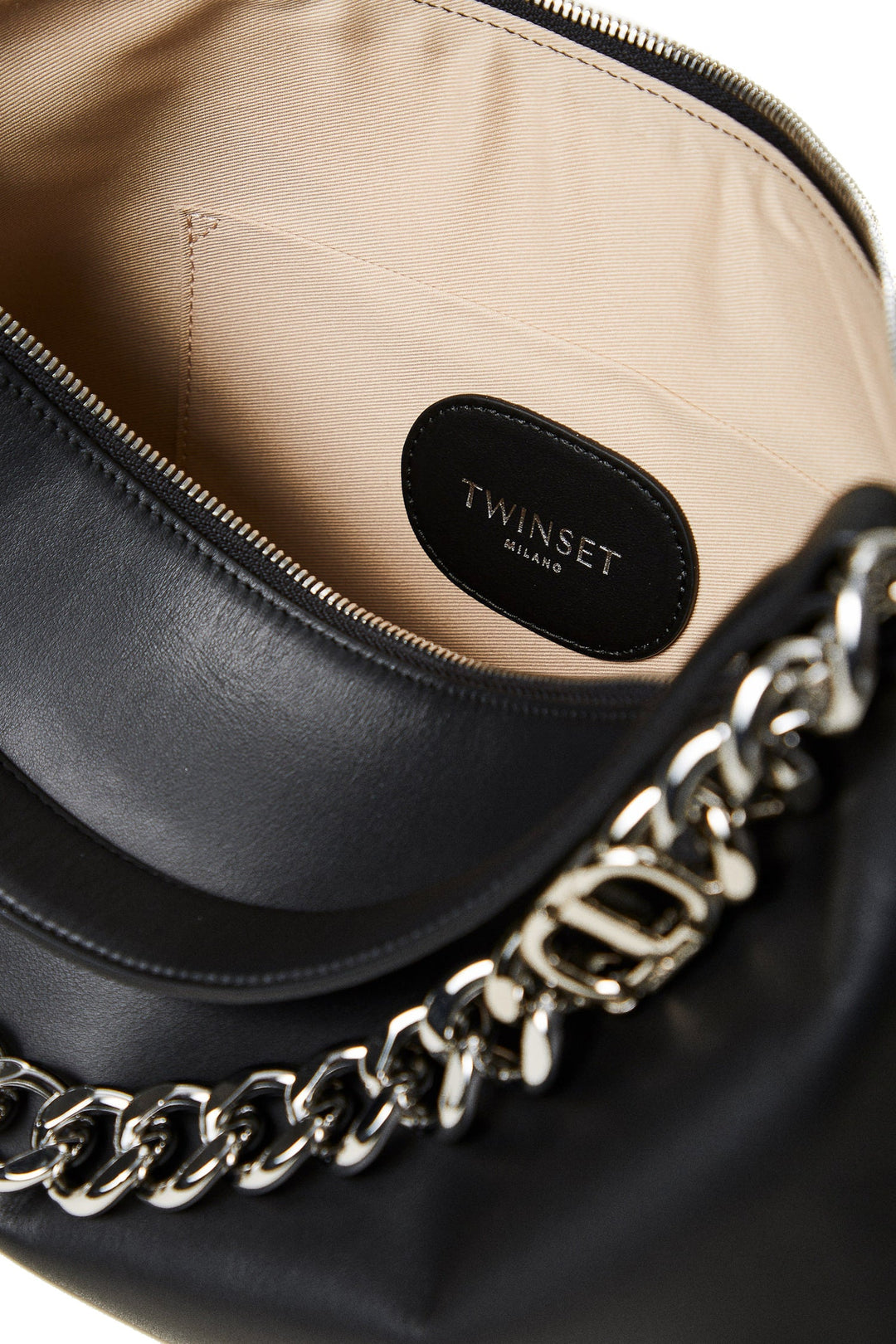 TWINSET Borsa 'Liliane' media nera in pelle - Mancinelli 1954