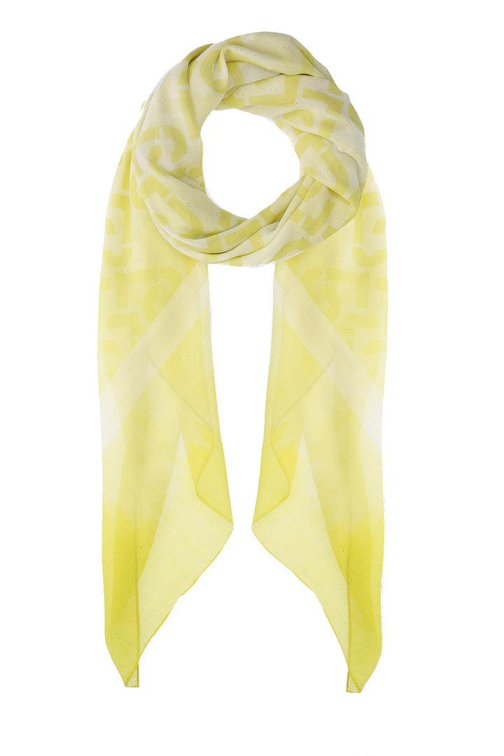 Foulard giallo chiaro con stampa logo