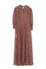 Cocoa shirt dress “AGATA” in Sangallo