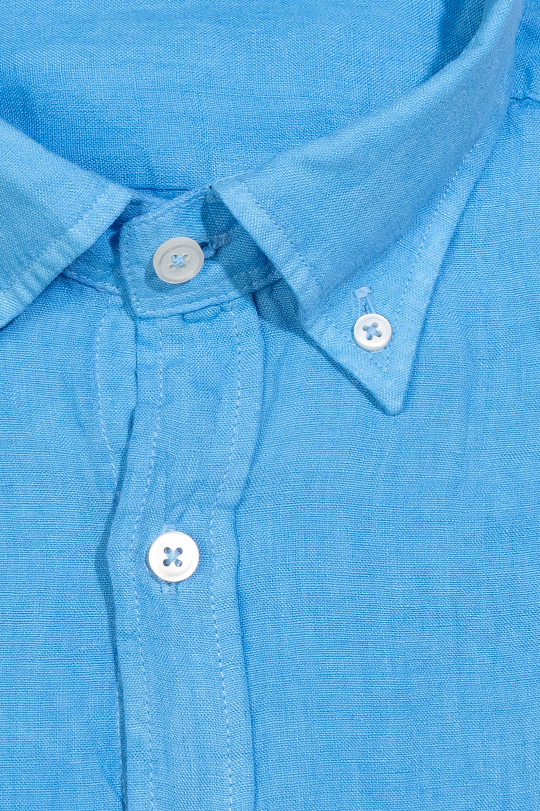 Light blue button down shirt in linen