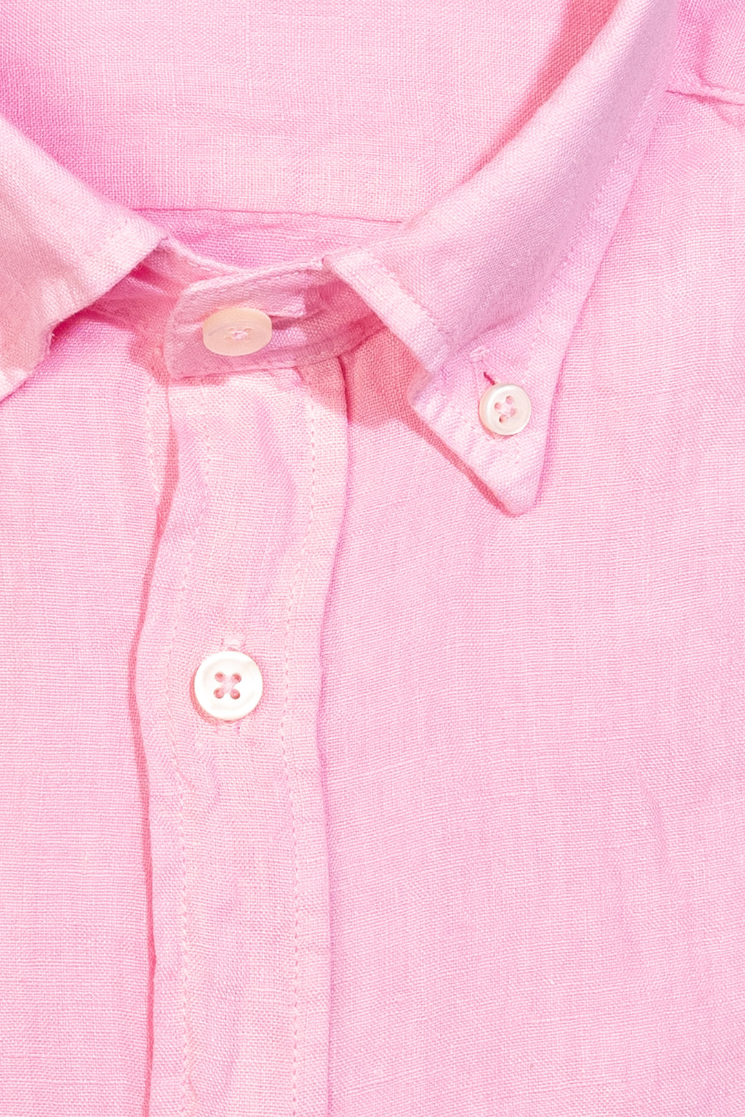 Pink button down shirt in linen
