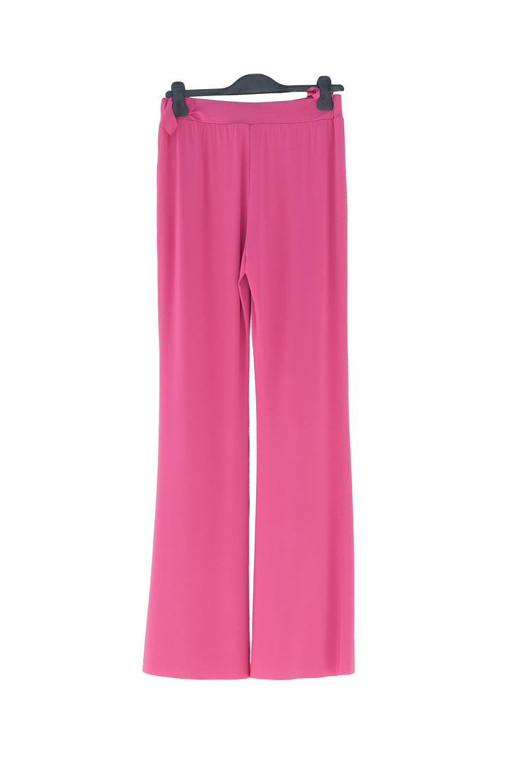 Pantalon évasé Cyclamen en jersey crêpe