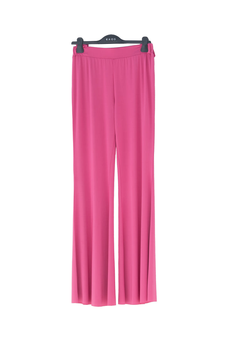 Pantalon évasé Cyclamen en jersey crêpe