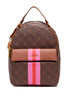 Zaino marrone ecosostenibile con stampa logo a catena all over