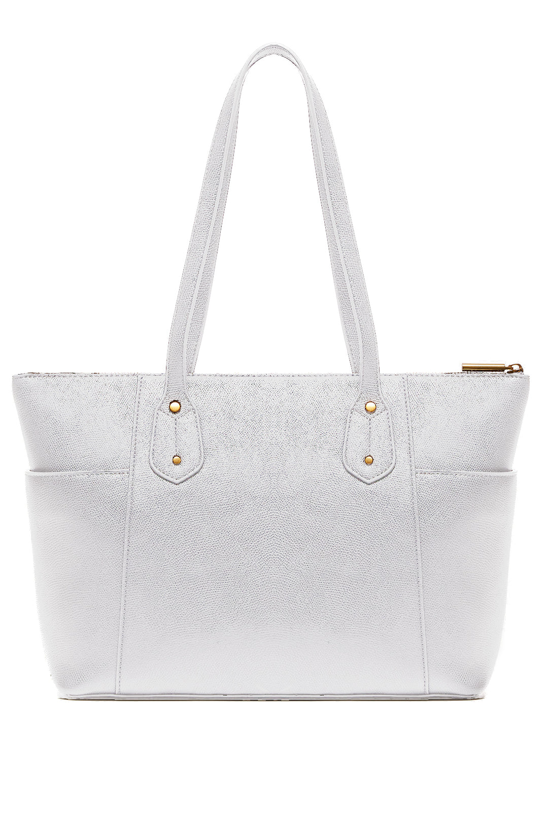 LIU JO Borsa shopping grande bianca ecosostenibile con zip