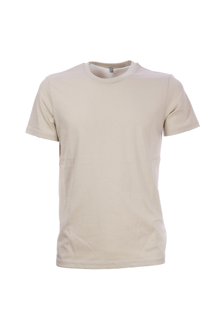 T-shirt uni en coton beige