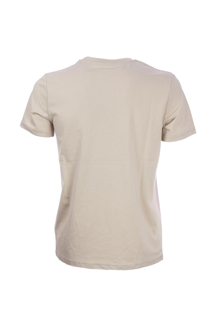 T-shirt uni en coton beige