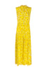 Long yellow “AMELY” shirt dress with floral print