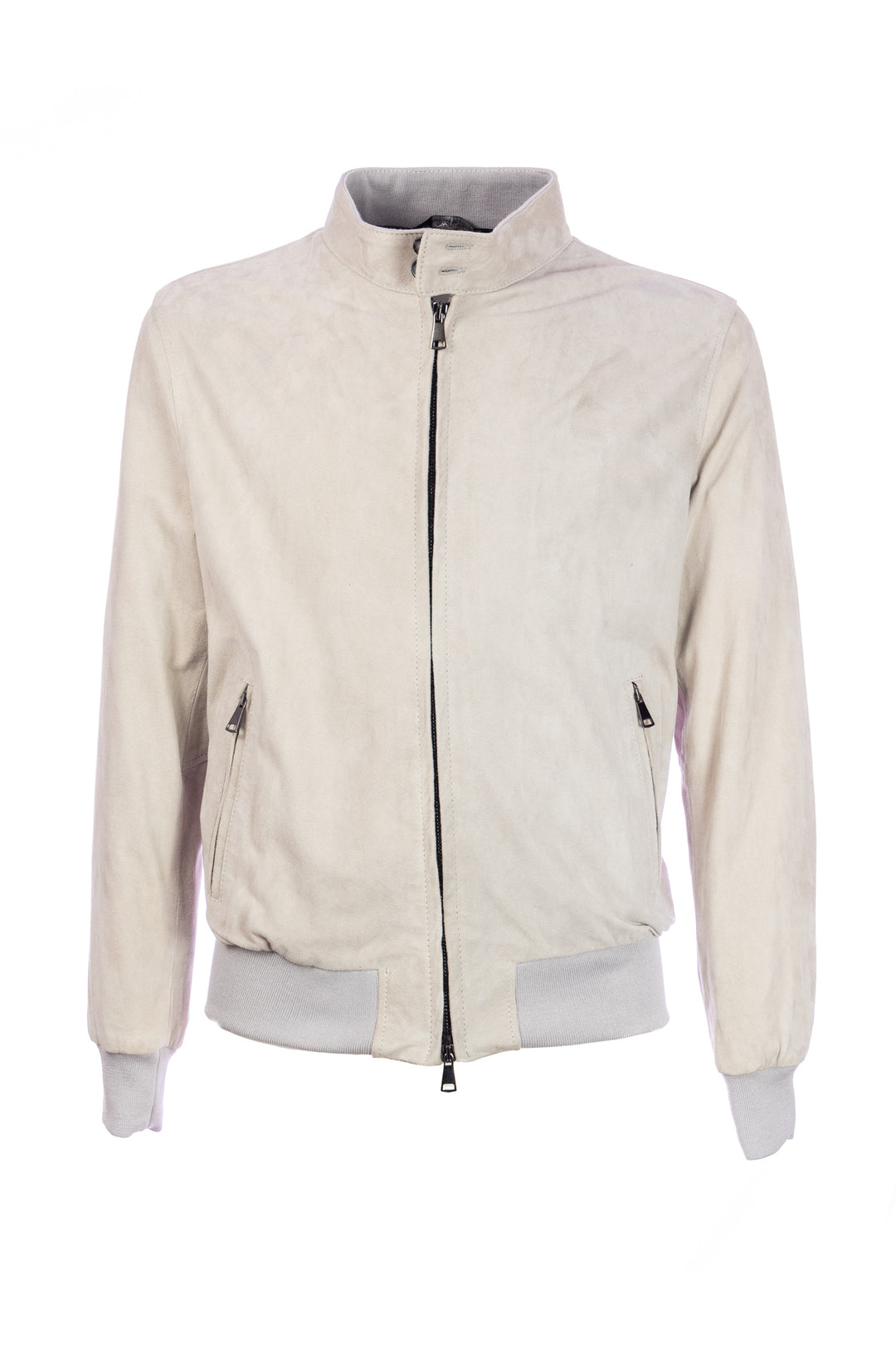 Bomber en daim glacé
