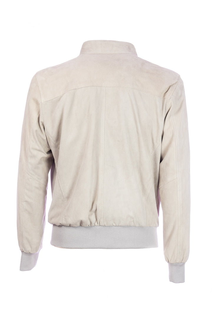 Bomber en daim glacé