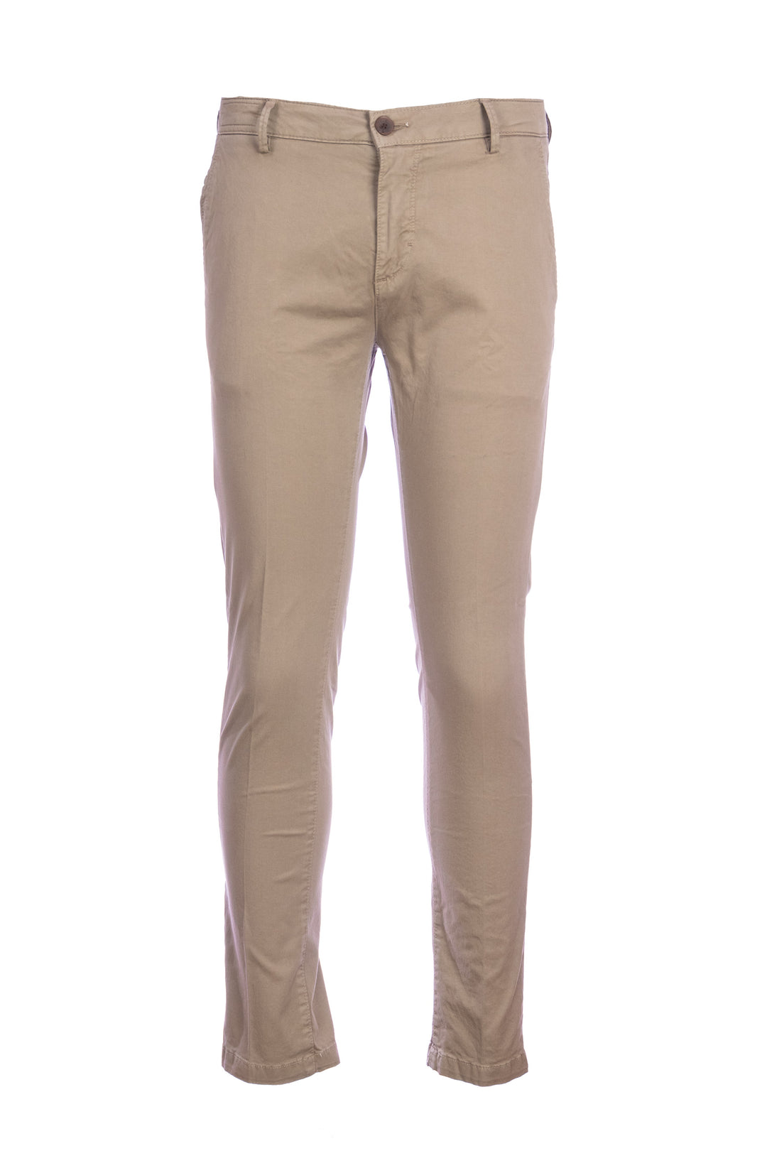 Pantalone fango in gabardina di cotone elasticizzato