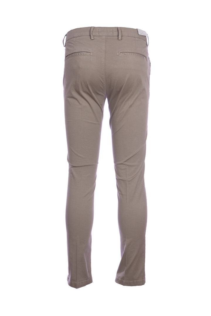 Pantalone fango in gabardina di cotone elasticizzato