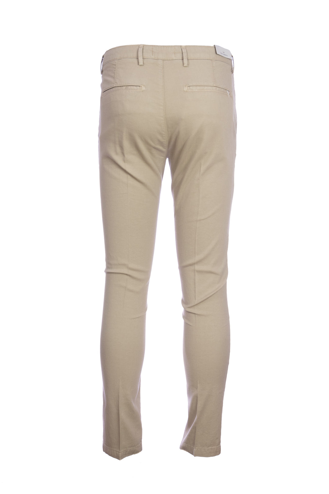 Beige trousers in stretch cotton gabardine