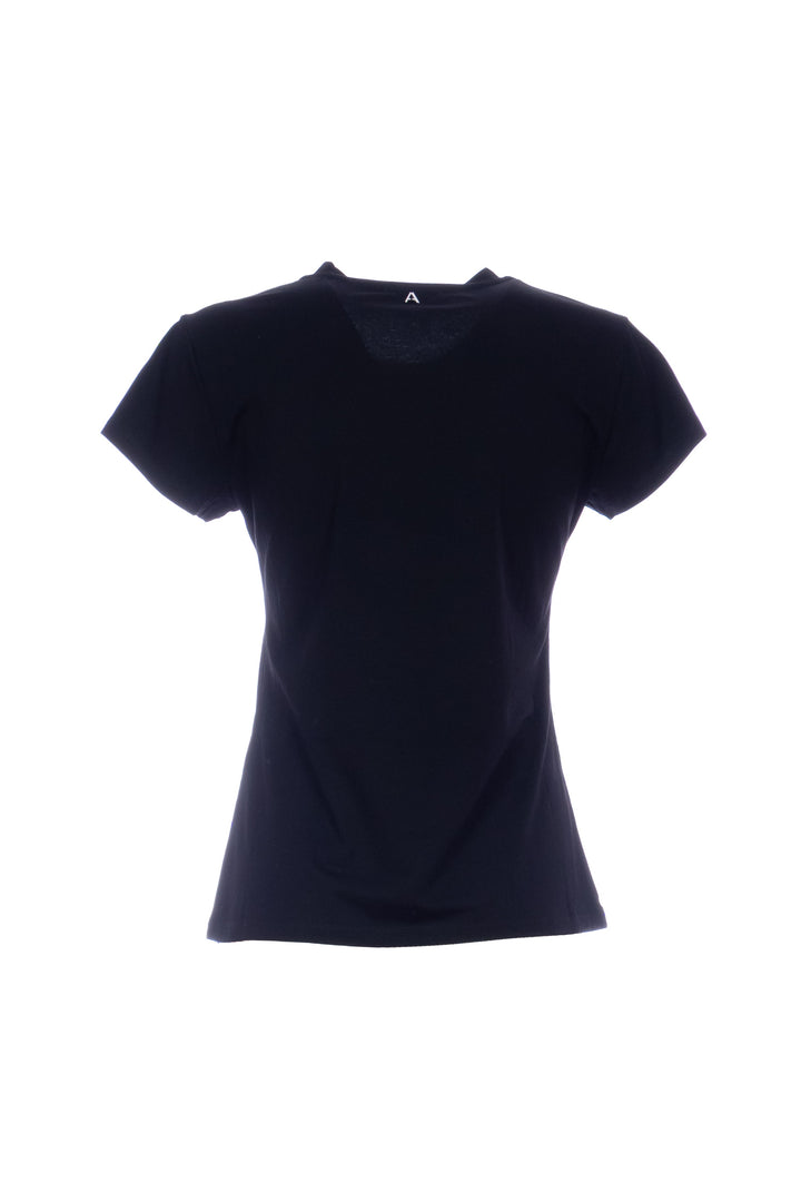 ACTITUDE TWINSET T-shirt nera con stampa e applicazioni - Mancinelli 1954