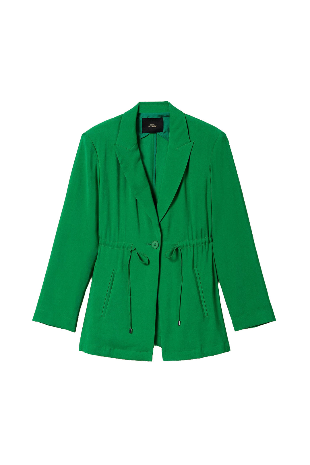 ACTITUDE TWINSET Giacca blazer verde con coulisse - Mancinelli 1954
