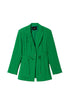 Giacca blazer verde con coulisse