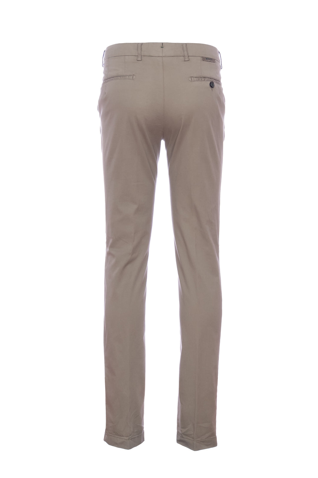 Pantalon amande « MORELLO » en coton stretch et soie mélangés