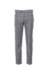 Pantalone “RETRO” grigio check in lana vergine elasticizzata con una pince