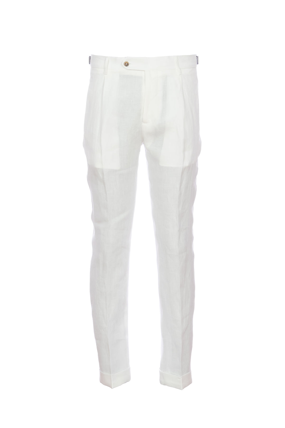 BERWICH Pantalone “RETRO” bianco in seta con una pince - Mancinelli 1954