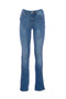 Jean skinny bootcut parfait « Bella » en denim stretch délavage moyen