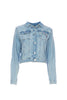 Regular jacket in bleached denim