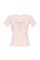 T-shirt regular rosa in jersey stretch con strass