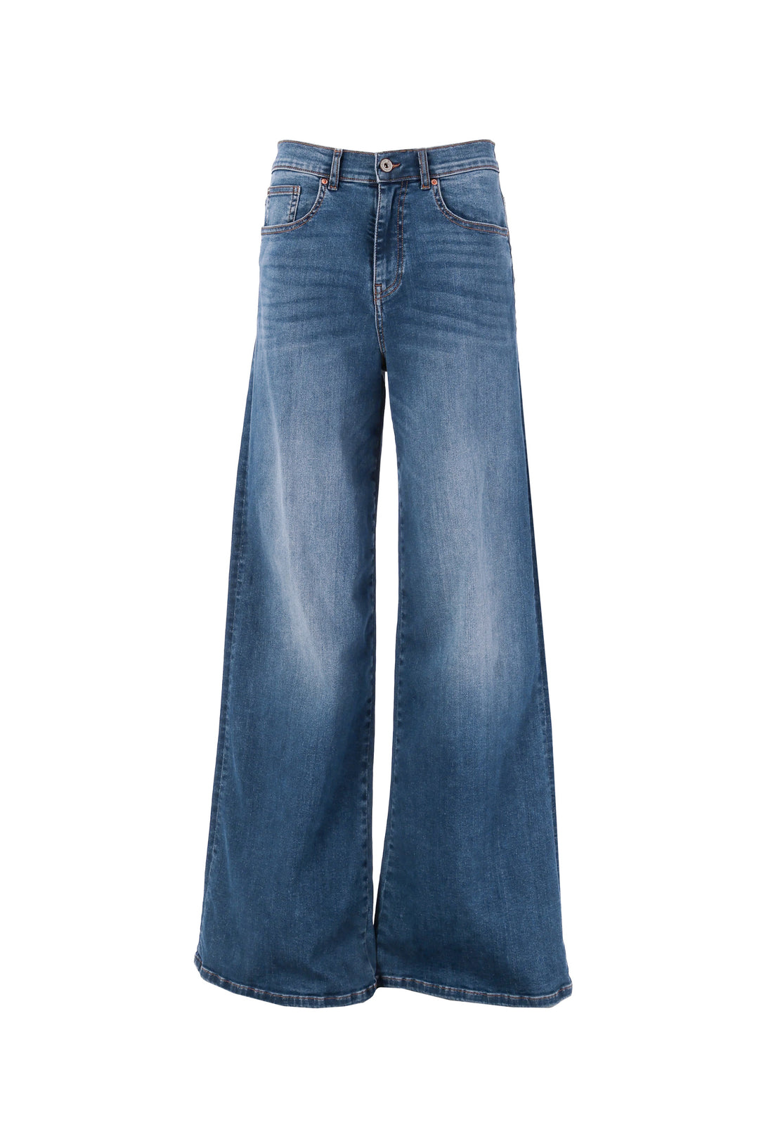 FRACOMINA Jeans flare in denim con lavaggio medio stone wash - Mancinelli 1954