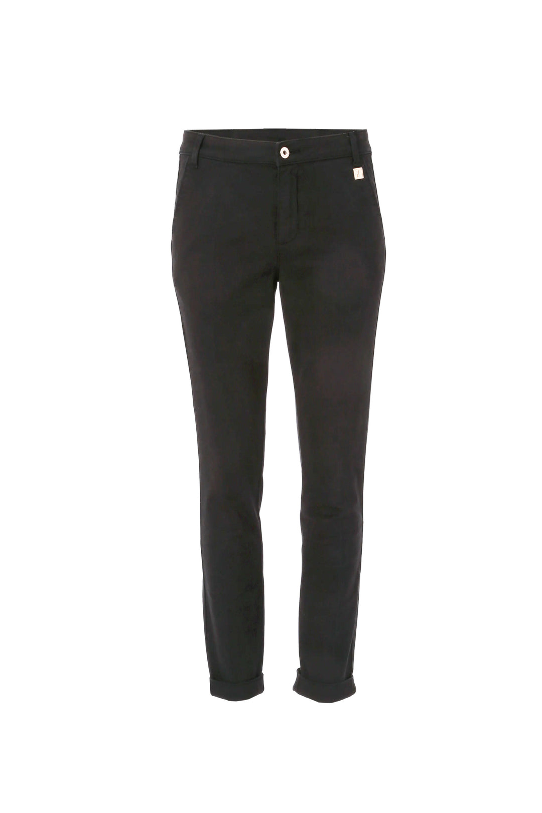 FRACOMINA Pantalone chino regular nero in gabardina di cotone - Mancinelli 1954