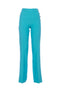 Pantalon palazzo large turquoise en tissu technique
