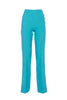 Pantalon palazzo large turquoise en tissu technique