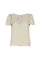 Blouse sable régular avec goutte sur l'encolure