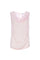 Top senza maniche rosa in raso con scollo sciallato