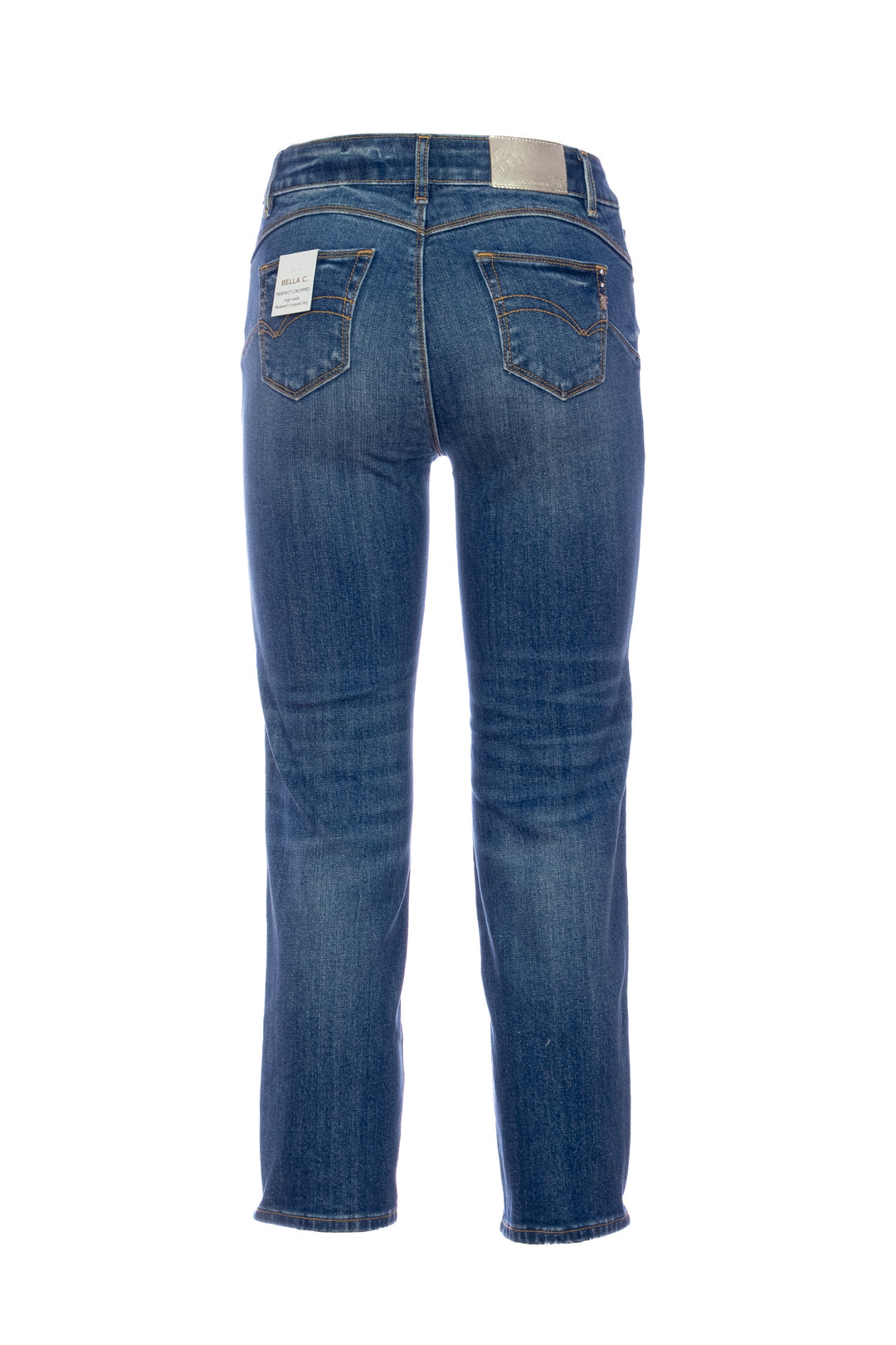 Jean skinny effet push-up en denim délavage moyen