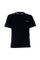 T-shirt nera in jersey di cotone con logo sul petto