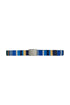 Cintura nastro elastica righe multicolor blu