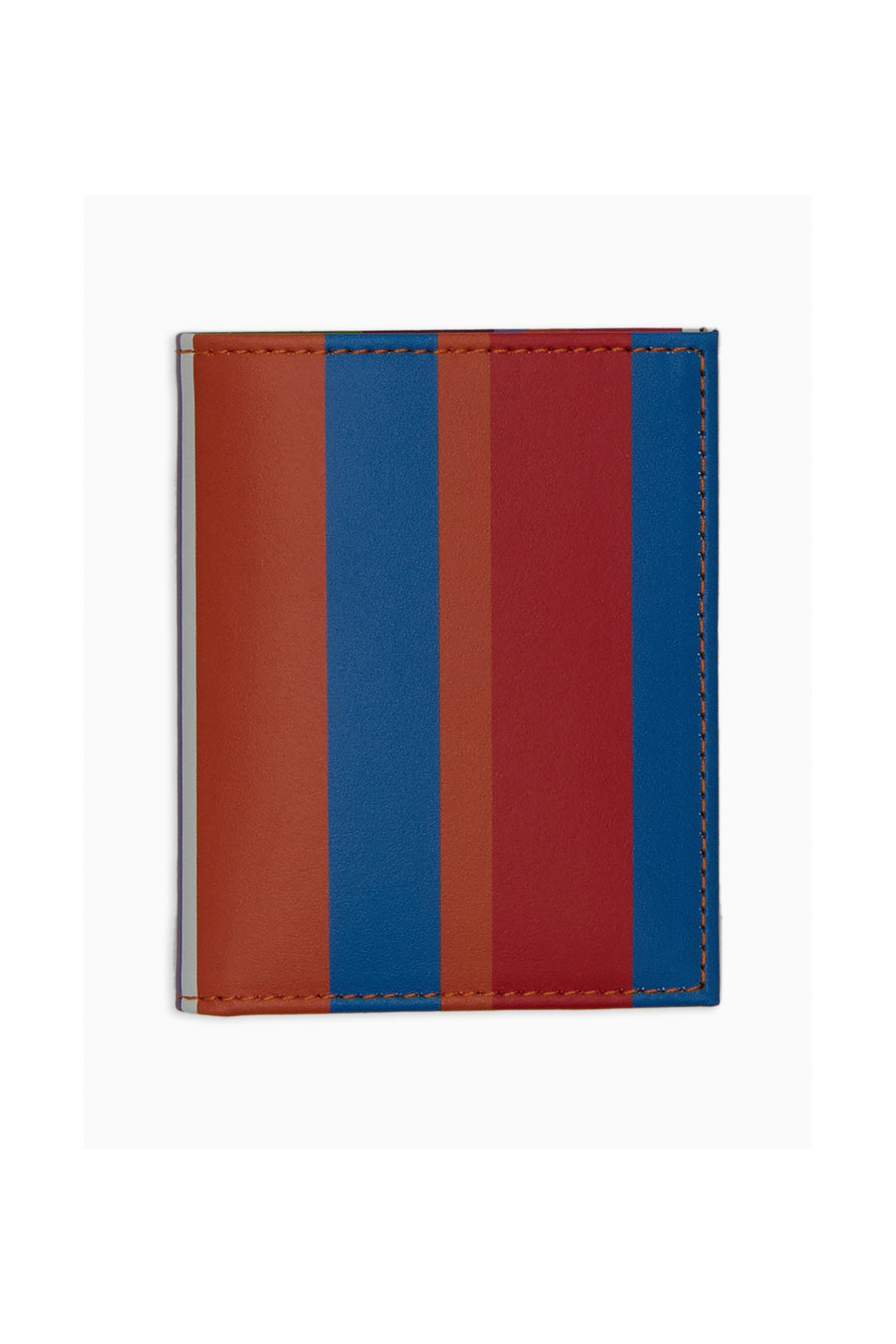 GALLO Porta carta di credito pelle righe multicolor azzurro - Mancinelli 1954