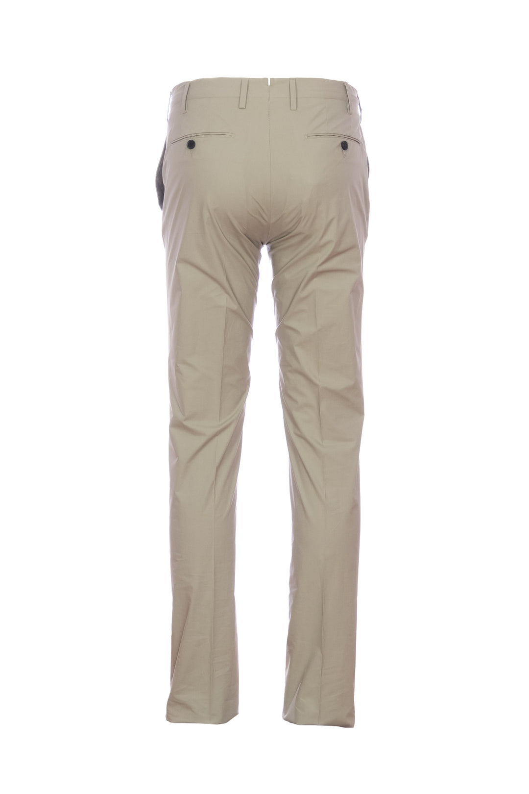 Germano Pantalone beige in popeline di cotone stretch - Mancinelli 1954