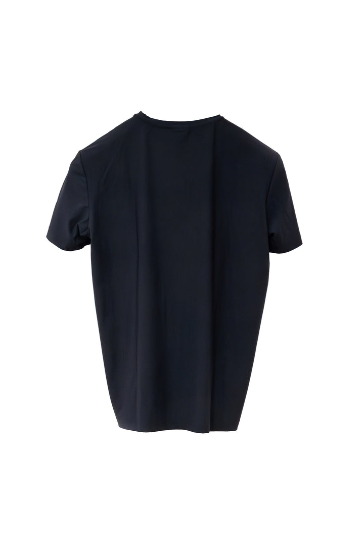T-shirt nera in tessuto tecnico stretch NEXT