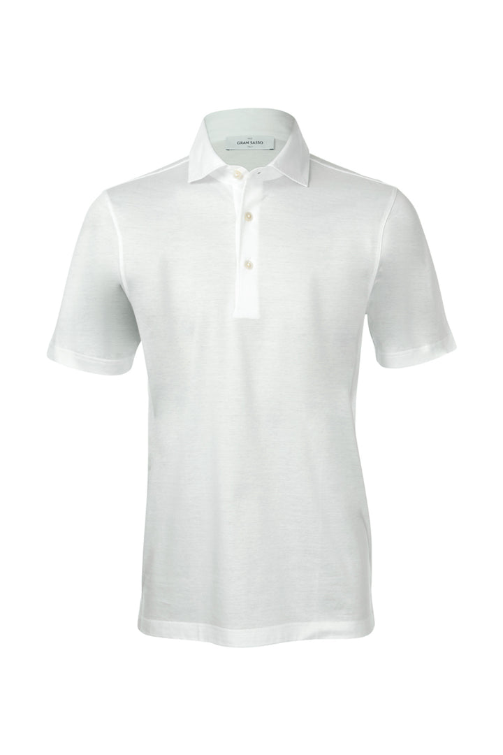 White Scottish thread polo shirt