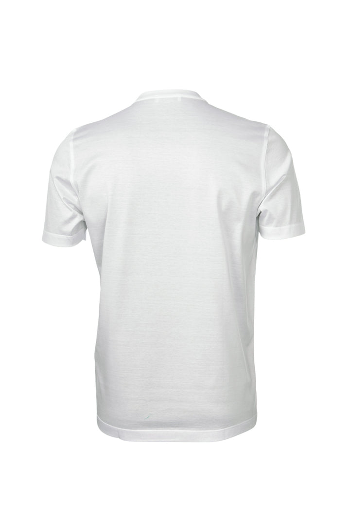 T-shirt blanc en fil d'Ecosse