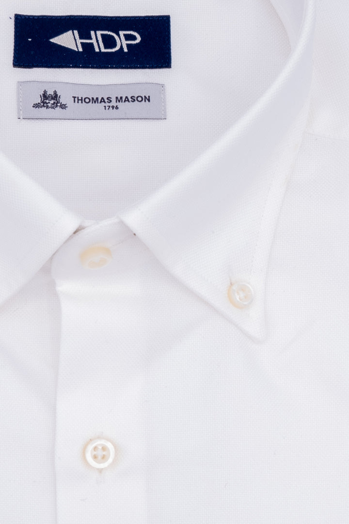 White slim button down shirt in cotton