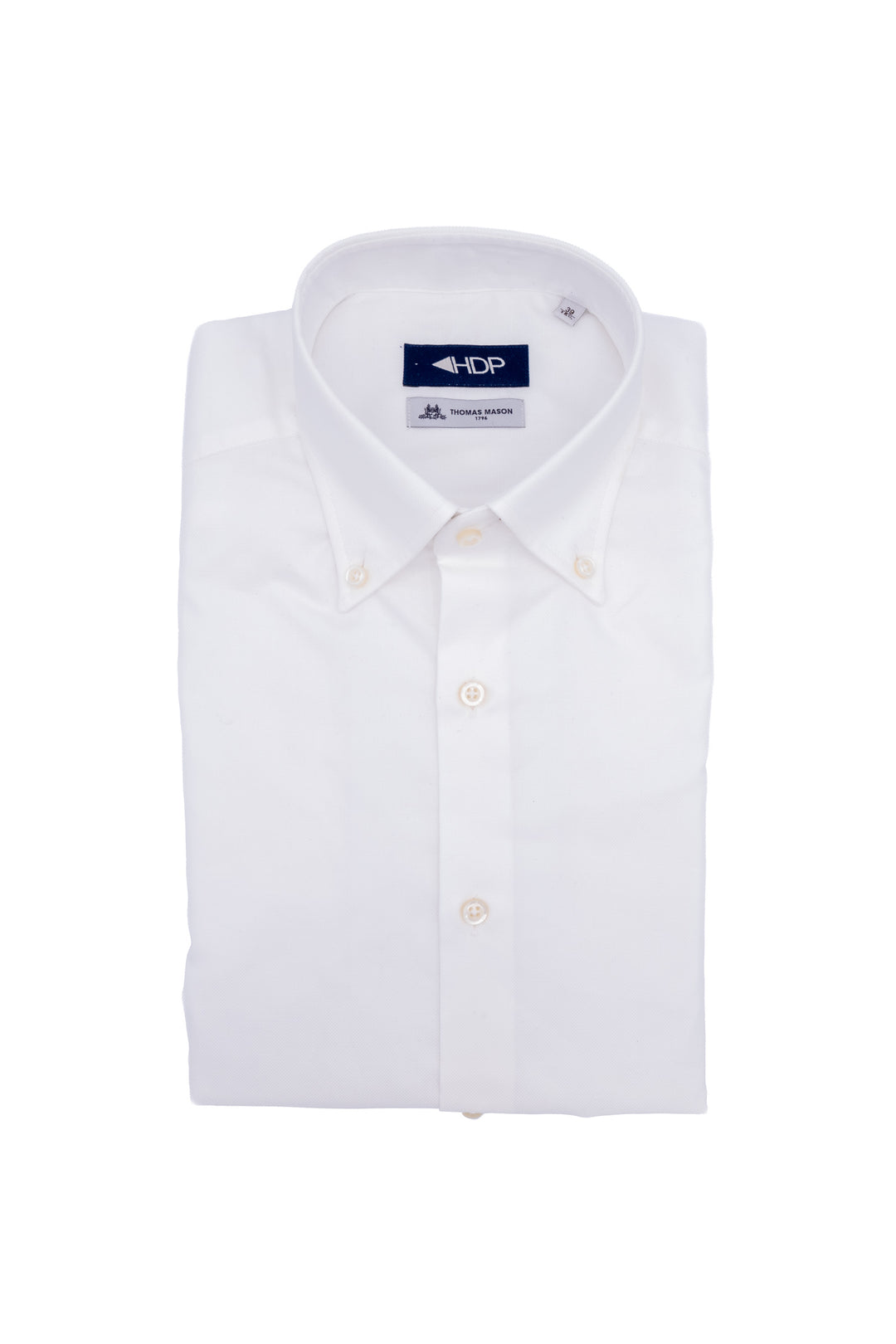 White slim button down shirt in cotton