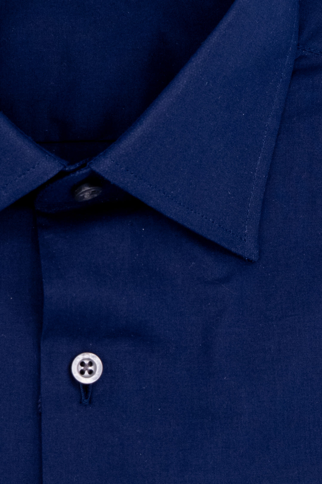 Camicia slim button down blu scuro in cotone