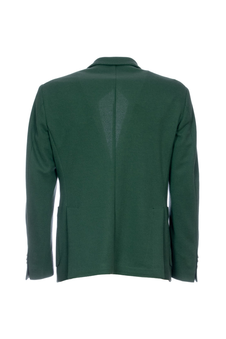 Veste verte à deux boutons non doublée