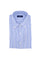 Camicia button down a righe azzurre in cotone seersucker