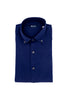 Camicia slim button down blu scuro in cotone seersucker