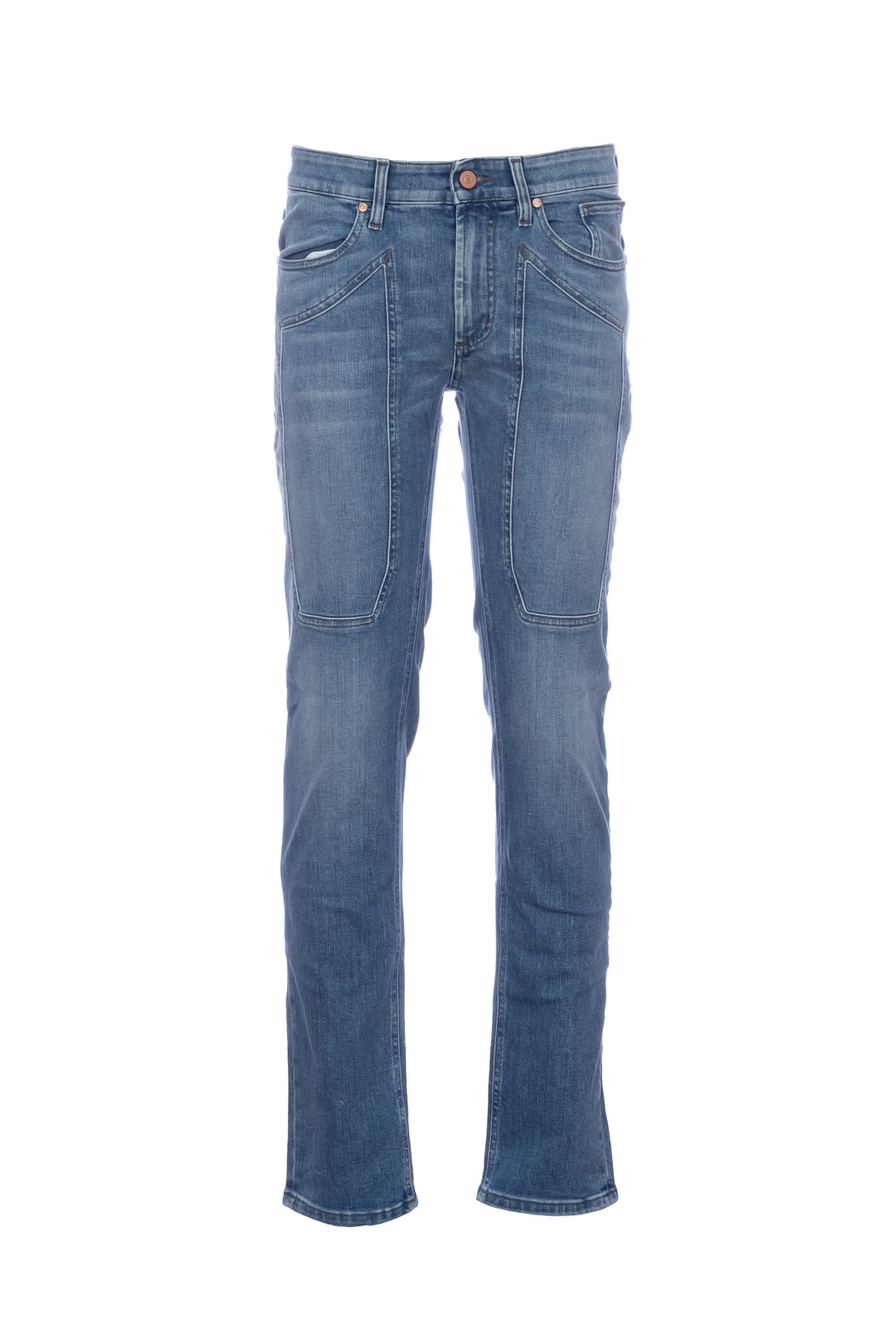 JECKERSON Jeans 5 tasche “JOHN” in denim stretch con toppa - Mancinelli 1954