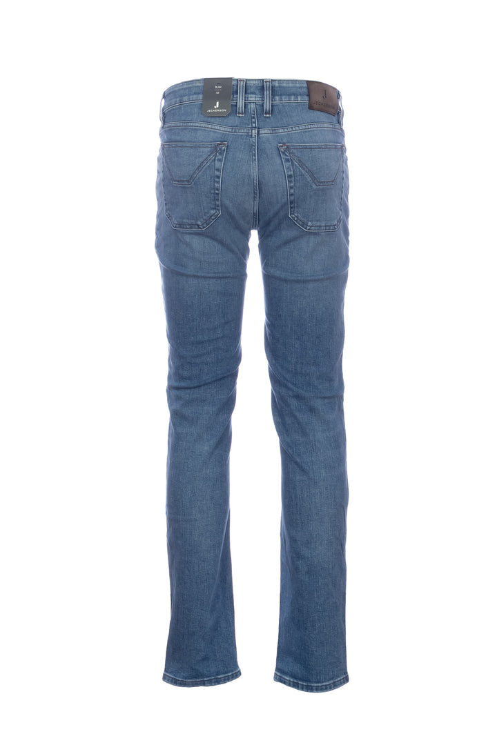 JECKERSON Jeans 5 tasche “JOHN” in denim stretch con toppa - Mancinelli 1954